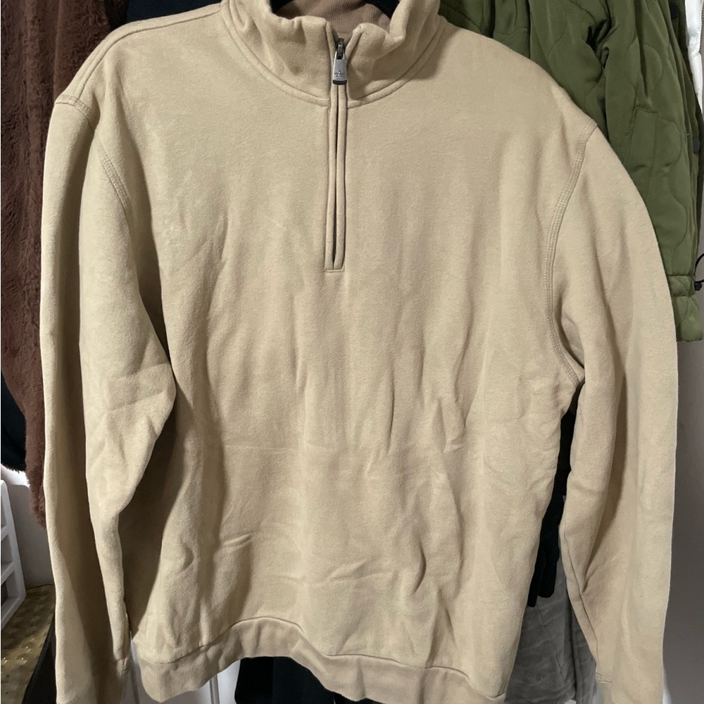 Arrow Men's Cream Zip-Up Sweater
